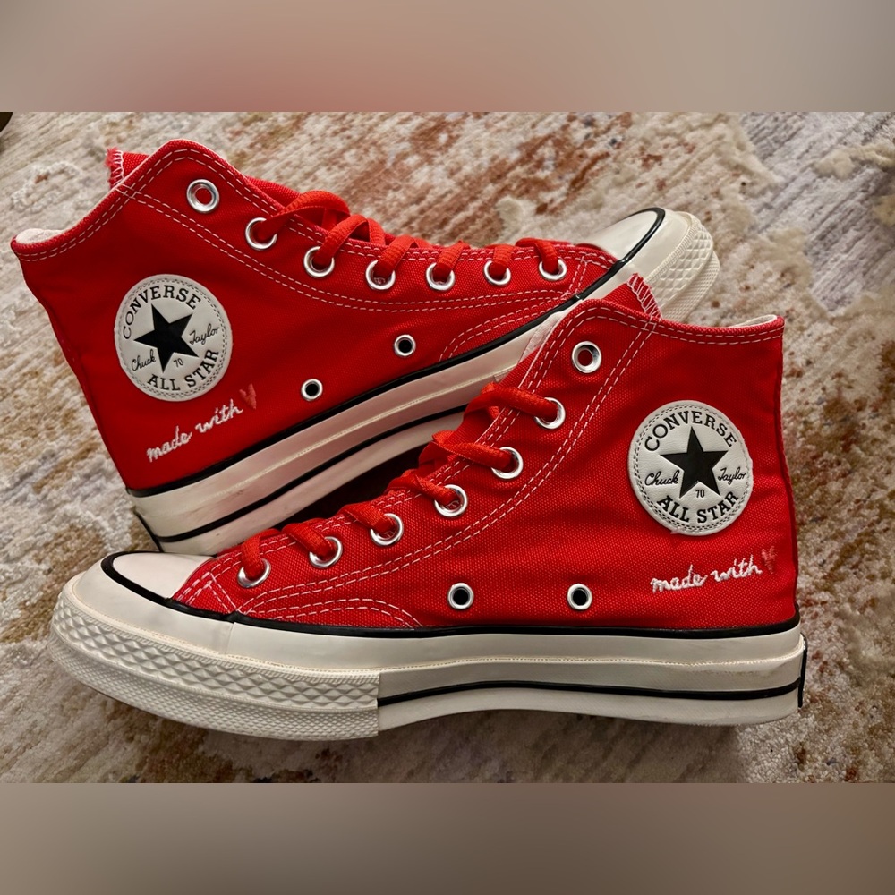 New! Converse Chuck 70 High Made with Love Sneakers - Picture 2 of 10